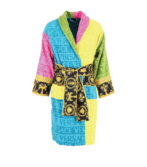 multi color versace robe|Versace personalized robe.